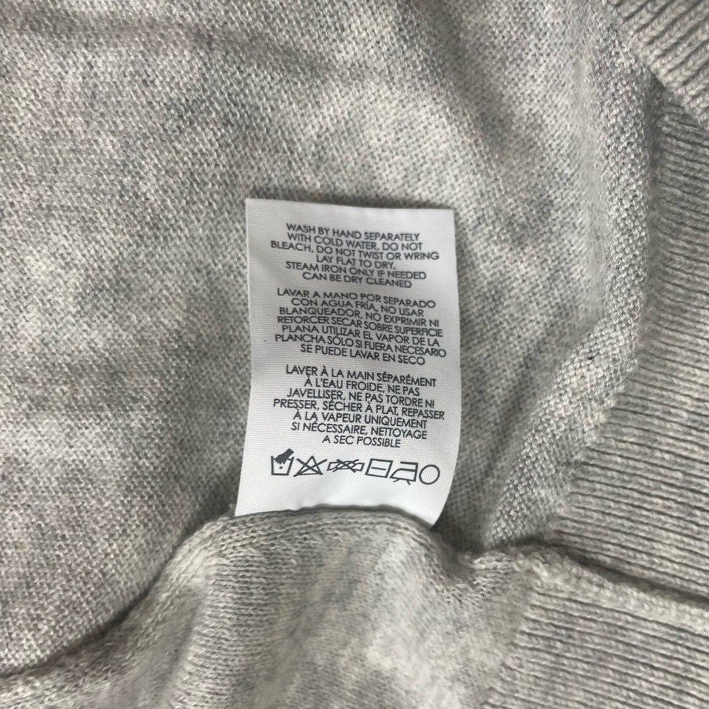 CAbi “Cobblestone” Light Gray Cardigan with Back Zipper (N-1) - Picture 11 of 11
